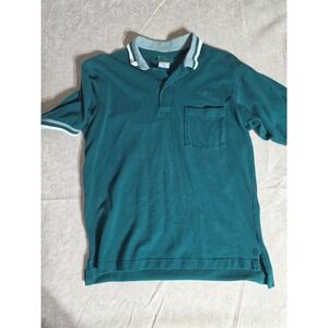 Outer Banks Mens Small Polo Shirt Forest Green Short Sleeve Pique Pocket Top‎